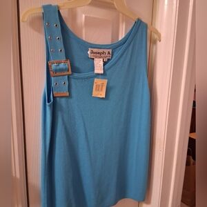 Vintage Joseph A Turquoise Sleeveless Top